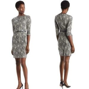 MM Lafleur sz 10 The Etsuko Dress Crackle Pattern Pockets workwear Office